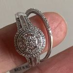 10k White Gold Diamond Ring Set Photo 1