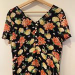 Laura Ashley  Size 12 Floral Maxi Dress Romantic Bright Whimsical Boho Vintage Photo 5