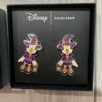Disney  x BaubleBar Minnie Mouse Witch Costume dangle earrings in purple glitter Photo 0
