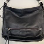 Tahari  large black pebbled faux leather shoulder bag Photo 1