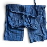 Indigo Rein Womens Belted Cropped Pants-M High Rise Wide-Leg- Linen blend Photo 4