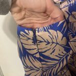 Anthropologie NWOT  By Together Blue and Pink Leaf Print Blouse Photo 6