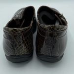 HELLE COMFORT IRENE SHIMMERY BROWN PATENT LEATHER SIDE ZIP WITH STRETCH SIZE 6.5 Photo 3