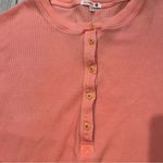 Sundry  Thermal Henley in Coral, Sz 3 (Large) Photo 9
