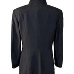RENA LANGE Blazer Black Jacket Button Down Long Sleeves Collared Pockets EUC Size L Photo 1