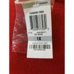 Style and Co Babydoll Sweater Berry Punch Size 1X Red Photo 6