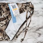 Antonio Melani NWT  Women Snake Brown Tunnel Tie Bikini Bottom Lg Beach Pool Photo 2