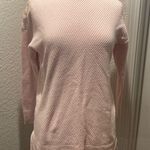 Loft  Mock Neck Light Pink Knitted Sweater Shoulder Buttons EUC Sz M Pullover Photo 0
