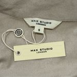 Max Studio  Vicuna Faux Suede Bomber Jacket Soft Button Up Oyster Beige Small New Photo 7