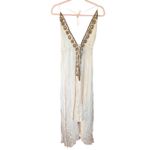 Kareena’s Embellished Silk Maxi Dress‎ One Size Halter Neck Fairy Y2K Bohemian White Size M Photo 1