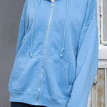 Brandy Melville  blue zip up christy hoodie Photo 0