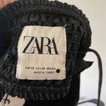 ZARA NEW Black Rhinestone Denim Crop Top Photo 6