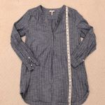 Joie  Alannie in Chambray Lightweight 100% Cotton Striped LongSleeve Dress Medium Photo 7