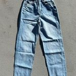 American Eagle Baggy Jean Distressed Light Wash 0 Short Photo 1
