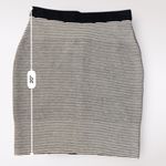 J. McLaughlin  NWOT Striped Mini Skirt Size Small‎ Black White Minimalist Photo 2