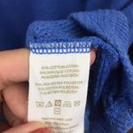 Free People Royal Blue Waffle Knit Long Sleeve Top Photo 4