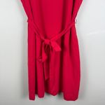 J. Crew Belted Suiting Dress Womens 14 Poppy Red Cap Sleeve Tie Waist Modest NWT Photo 3