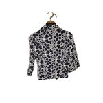 Lafayette 148 Embroidered Floral Blazer Jacket Dark Navy Ivory 6 Blue Photo 2