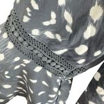 Oddy NWT Boutique Gray White 3/4 Bell Sleeve V Photo 2