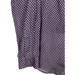 Gap Purple Polka Dot Semi Sheer Long Sleeve Button Up Silk Blend Top XL NWT Photo 4