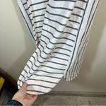 Lands' End Lands’ End Women’s White Gray Striped Shirt Dress 4 Photo 4