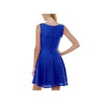 City Studio Juniors Lace Trim Mini Fit & Flare Dress Size 3 Bright Royal Blue Photo 1