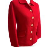 Carlisle Wool Blend Cardigan, Bright Red | sz. 8 | Vintage | EUC Photo 2