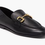 Jeffrey Campbell  Velviteen Bit Loafer in Black‎ Leather Gold Hardware size 7 Photo 0