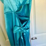 NWT Aqua Satin Strapless Mini Dress Size L Blue Size L Photo 6
