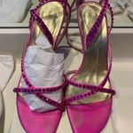 Kate Spade  Hot Pink Crystal Ankle Wrap Heal Sandal Photo 3