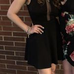 LA Hearts Black Fit And Flare Mesh Dress Photo 0