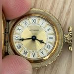 Wittnauer Pocket Watch Super Rare Mechanical Gold Dial Checkered Case Works Photo 1