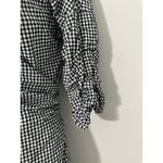Style Addict Gingham Mini Wrap Dress Puff Sleeve V Photo 3