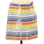 Vineyard Vines Sequin Stripe 100% Silk Formal Party Mini Skirt Size 00 XXS Photo 2