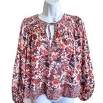 Saylor  floral cotton blend long‎ sleeves blouse size S Photo 0