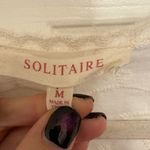 Solitaire  Cream Embroidered Boho Top Textured Floral Western Romantic Chic M Photo 3