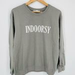 SUB_URBAN RIOT  Indoorsy Willow Crewneck Sweatshirt in Gray Size S Photo 3