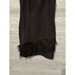 Sam Edelman Size 6 Spaghetti Strap Asymmetrical Feather Trim Mini Sheath Dress Photo 1