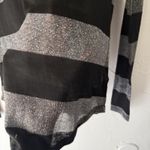 Dakota Collective Shirt Y2k XS Black Gray Striped Long Sleeve Sparkle Top Grunge Photo 8