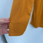 Chico's  yellow bateau neck rayon pullover studded sweater long sleeve size xl Photo 5