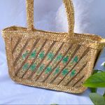 Vintage Boho Wheatstraw Tropical Floral Bag Yellow Photo 1