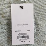 Nine West NWT Women’s V Neck Tunic Sweater Light Blue Gold Shimmer Size Medium Photo 6