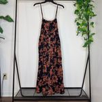 Free People The Perfect Sundress Dark Combo Floral Midi Dress Linen Blend Small Photo 2