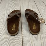 White Mountain White Mountin Hobo Strappy Sandals 6 Brown Leather $60 Birkenstock Style Photo 4