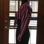 We Wore What Stripe Bisou Tie-Front Crop Top Photo 8