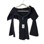 House of Harlow 1960 Akari Off Shoulder Sweater in Black X Photo 3