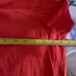 J.Jill Women's V-Neck Cotton Short Sleeve Dress Salmon Orange Pockets Large Photo 4