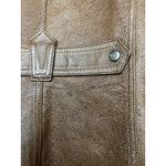 a.n.a Leather Jacket Womens Medium Brown Genuine Leather Zip Front Moto Photo 7