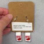 Handmade Pink Bow and Strawberry Milk Earrings Photo 3