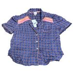 Reverie by NFC Ellie Sleep Top Button Front Short Sleeves Ruffles Size M NWT Size M Photo 0